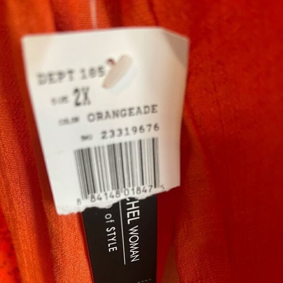 Zac &Rachel NWT woman orange blouse sz 2X - Picture 5 of 5